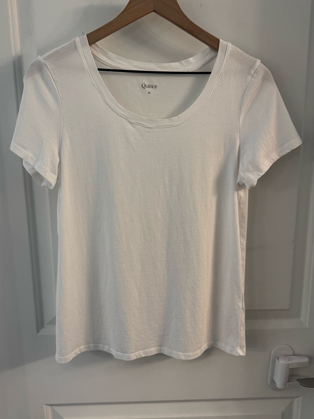 Quince Women's Short-Sleeve Scoop Neck Tee in White - Picture 1 of 5